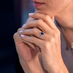 1.88 ct.Sapphire Diamond Ring - 6