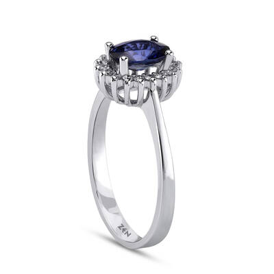 0.99 ct.Sapphire Diamond Ring - 3