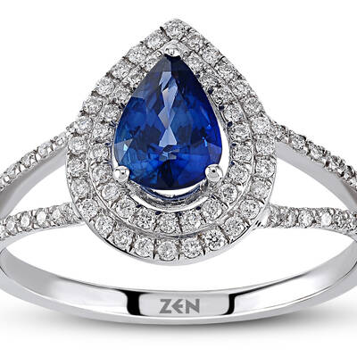 1.21 ct.Sapphire Diamond Ring - 2