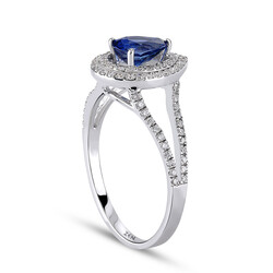 1.21 ct.Sapphire Diamond Ring - 3