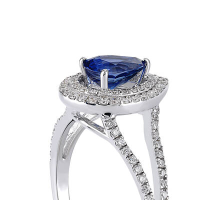 1.21 ct.Sapphire Diamond Ring - 4