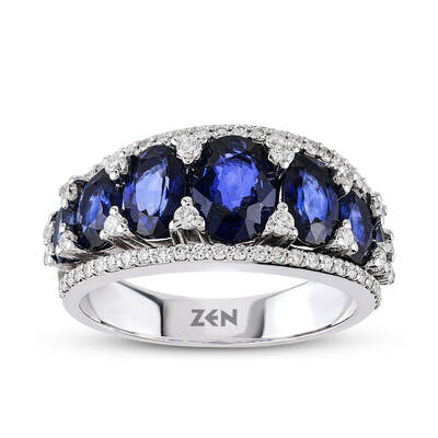 3.38 ct.Sapphire Diamond Ring - 1