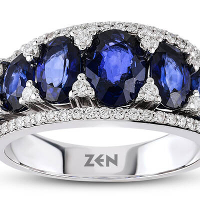 3.38 ct.Sapphire Diamond Ring - 2
