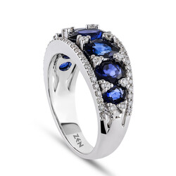 3.38 ct.Sapphire Diamond Ring - 3