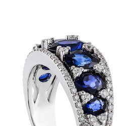3.38 ct.Sapphire Diamond Ring - 4