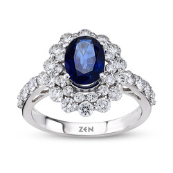 2.54 ct.Sapphire Diamond Ring - 1