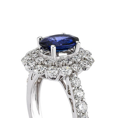 2.54 ct.Sapphire Diamond Ring - 4