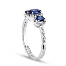 1.09 ct.Sapphire Diamond Ring - 3