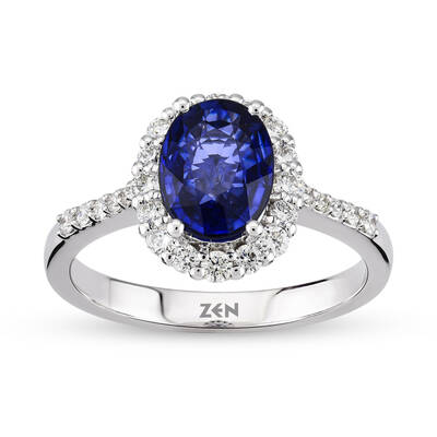 1.24 ct.Sapphire Diamond Ring - 1