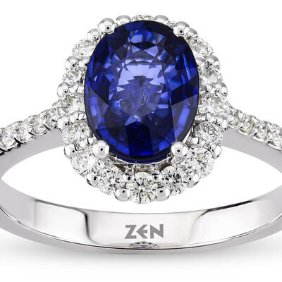 1.24 ct.Sapphire Diamond Ring - 2
