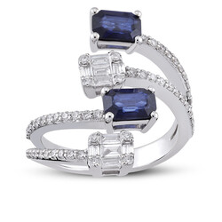 1.60 ct.Sapphire Diamond Ring - 1