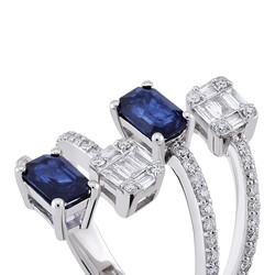 1.60 ct.Sapphire Diamond Ring - 3