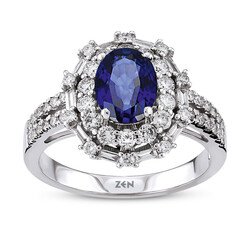 1.95 ct.Sapphire Diamond Ring - 1