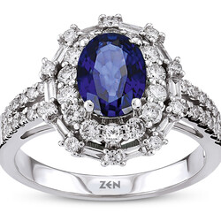 Sapphire Diamond Ring - 2