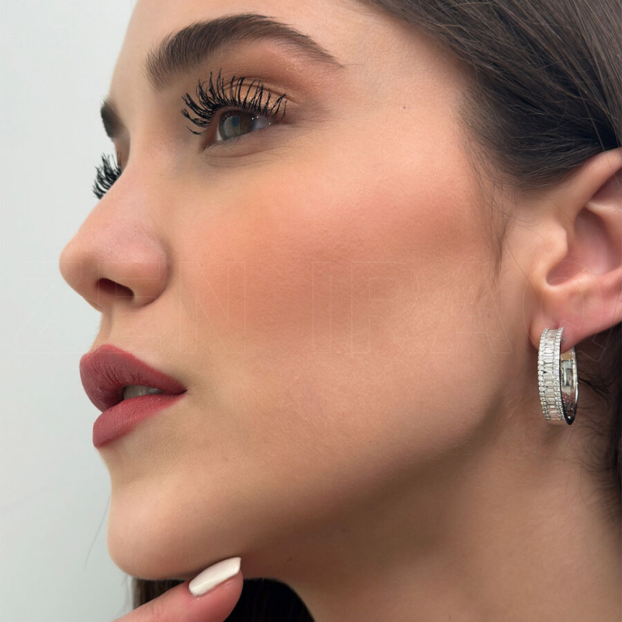 2.14 ct.Baguette Diamond Earrings - 1