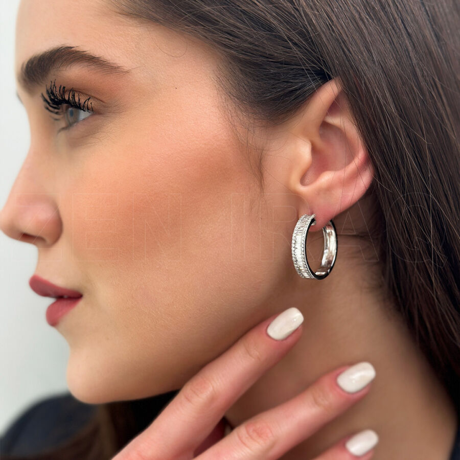 2.14 ct.Baguette Diamond Earrings - 2