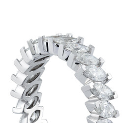 2.32 ct.Eternity Marquise-Cut Diamond Ring - 4