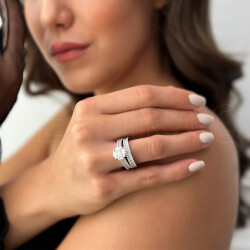 خاتم تونز باجيت مرصع بالألماس 2,16 قراط - Zen Diamond