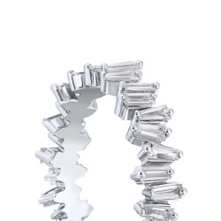1.10 ct.Baguette Eternity Diamond Ring - 7