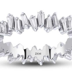1.10 ct.Baguette Eternity Diamond Ring - 6