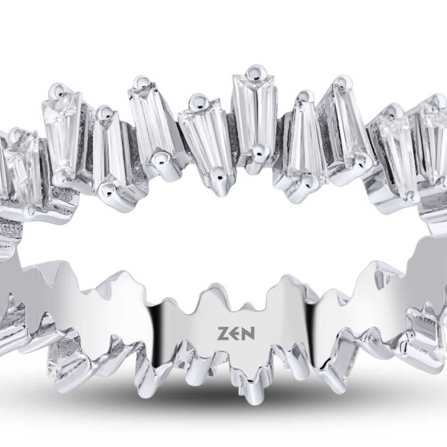 1.10 ct.Baguette Eternity Diamond Ring - 6