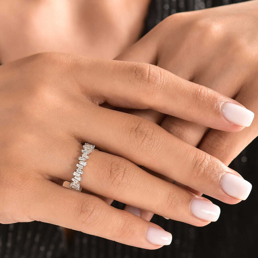 1.10 ct.Baguette Eternity Diamond Ring - 3