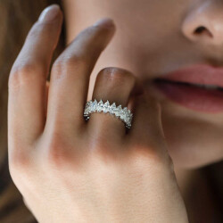 4.26 ct.Eternity Marquise-Cut Diamond Ring - 5