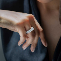 4.26 ct.Eternity Marquise-Cut Diamond Ring - 8