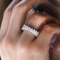 4.26 ct.Eternity Marquise-Cut Diamond Ring - 6