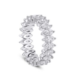 4.26 ct.Eternity Marquise-Cut Diamond Ring - 7