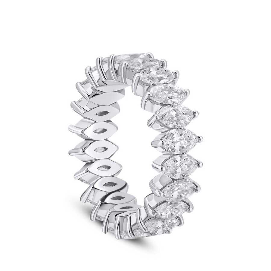 4.26 ct.Eternity Marquise-Cut Diamond Ring - 7