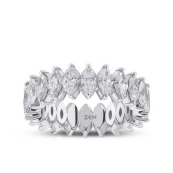 4.26 ct.Eternity Marquise-Cut Diamond Ring - 1