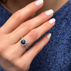 2.17 Carat Sapphire Diamond Ring - Zen Diamond