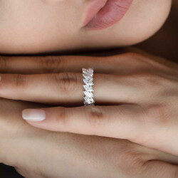 4.00 ct.Eternity Marquise-Cut Diamond Ring - 3