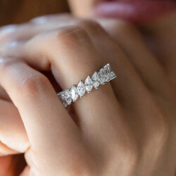 4.00 ct.Eternity Marquise-Cut Diamond Ring - 2