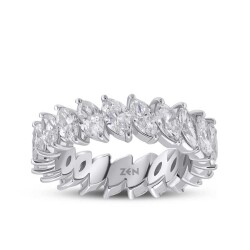 4.00 ct.Eternity Marquise-Cut Diamond Ring - 1