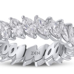 4.00 ct.Eternity Marquise-Cut Diamond Ring - 2