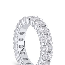 4.70 ct.Eternity Oval-Cut Diamond Ring - 4