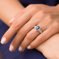 2.18 Carat Sapphire Diamond Ring - Zen Diamond