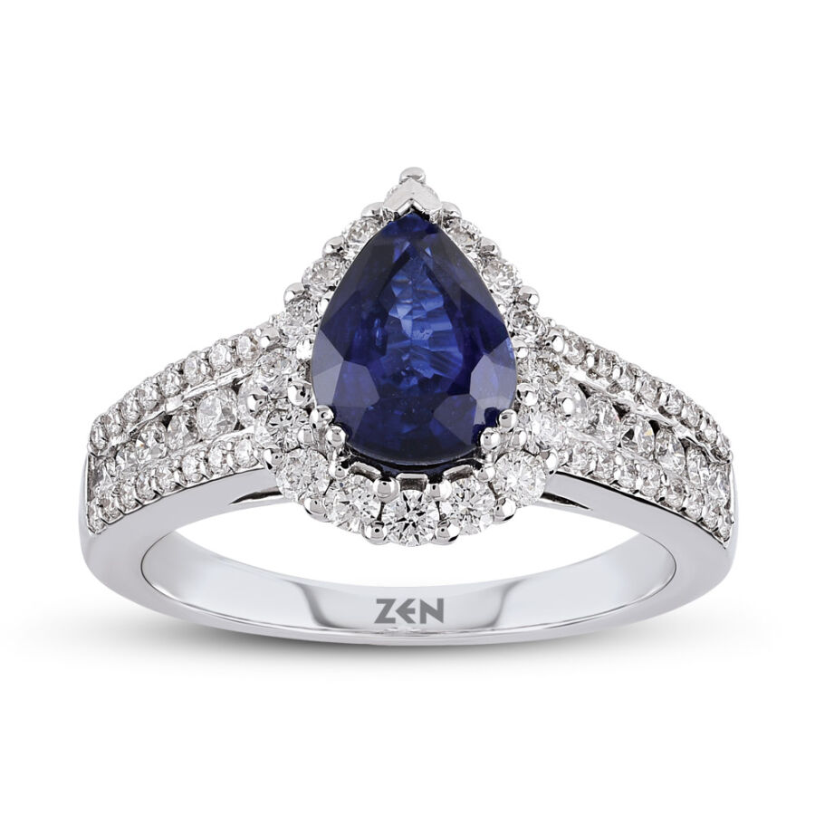 2.18 Carat Sapphire Diamond Ring - 2
