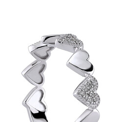 0.06 ct.Love Collection Heart Diamond Ring - 4