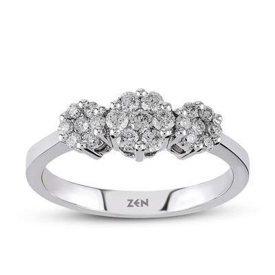 0.40 ct.Reina Tria Diamond Ring - 1