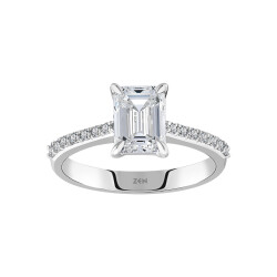 2.24 ct.Octagon Solitaire Diamond Ring - 2