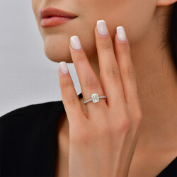 2.24 ct. HRD Certified Octagon Solitaire Diamond Ring - 1