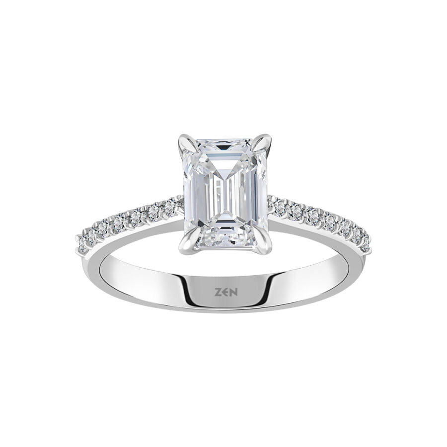 2.24 ct. HRD Certified Octagon Solitaire Diamond Ring - 2