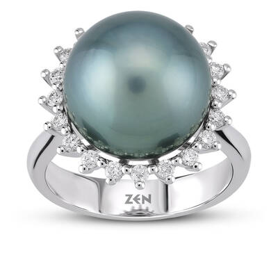 2.80 ct.Pearl Diamond Ring - 1