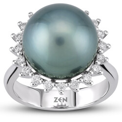 2.80 ct.Pearl Diamond Ring - 2