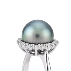 2.80 ct.Pearl Diamond Ring - 4