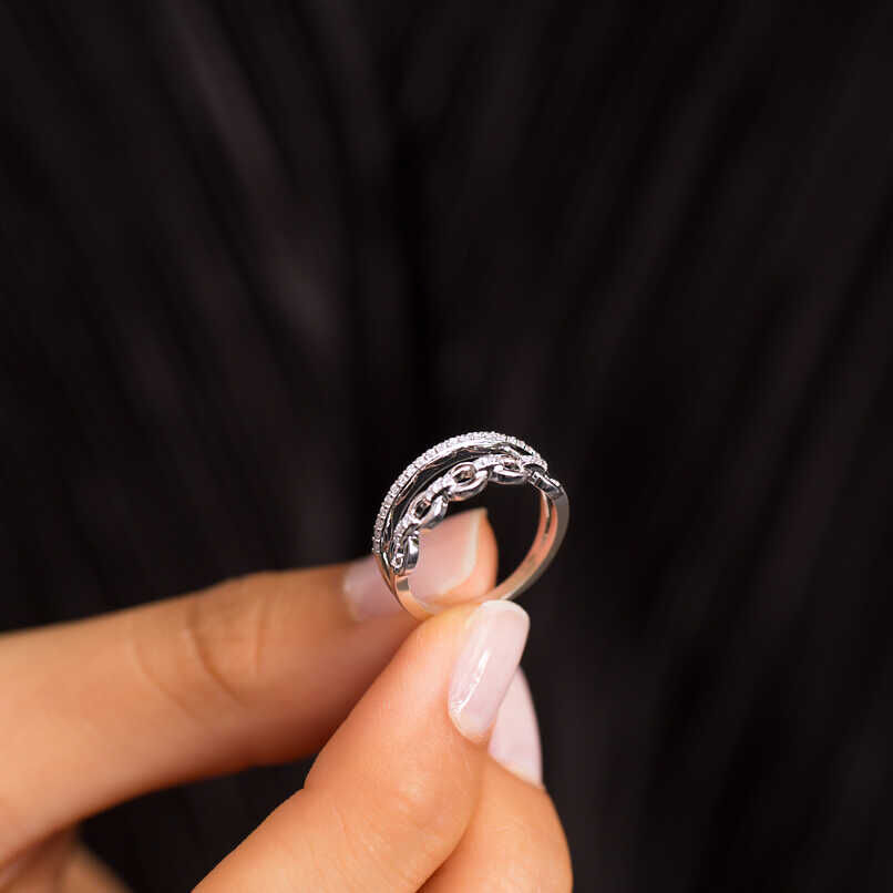 0.18 ct.Duet Diamond Ring - 3