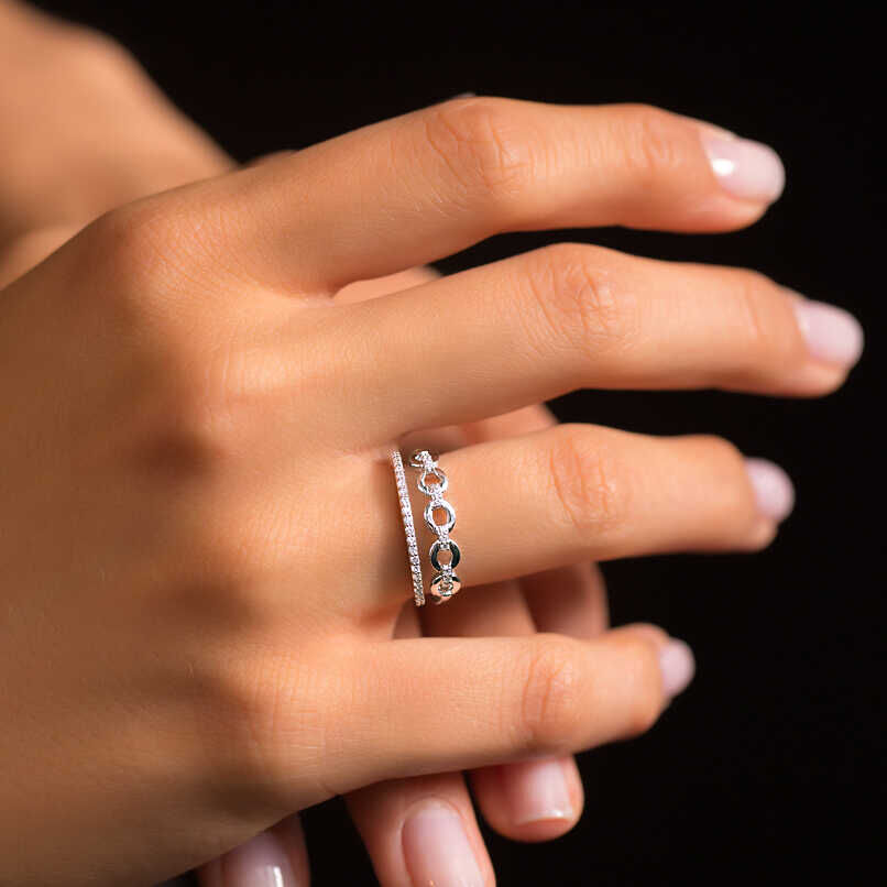 0.18 ct.Duet Diamond Ring - 2